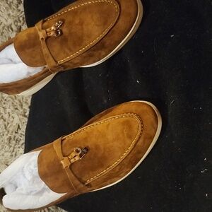 Loro Piana Tan Suede Loafers Size 43!!